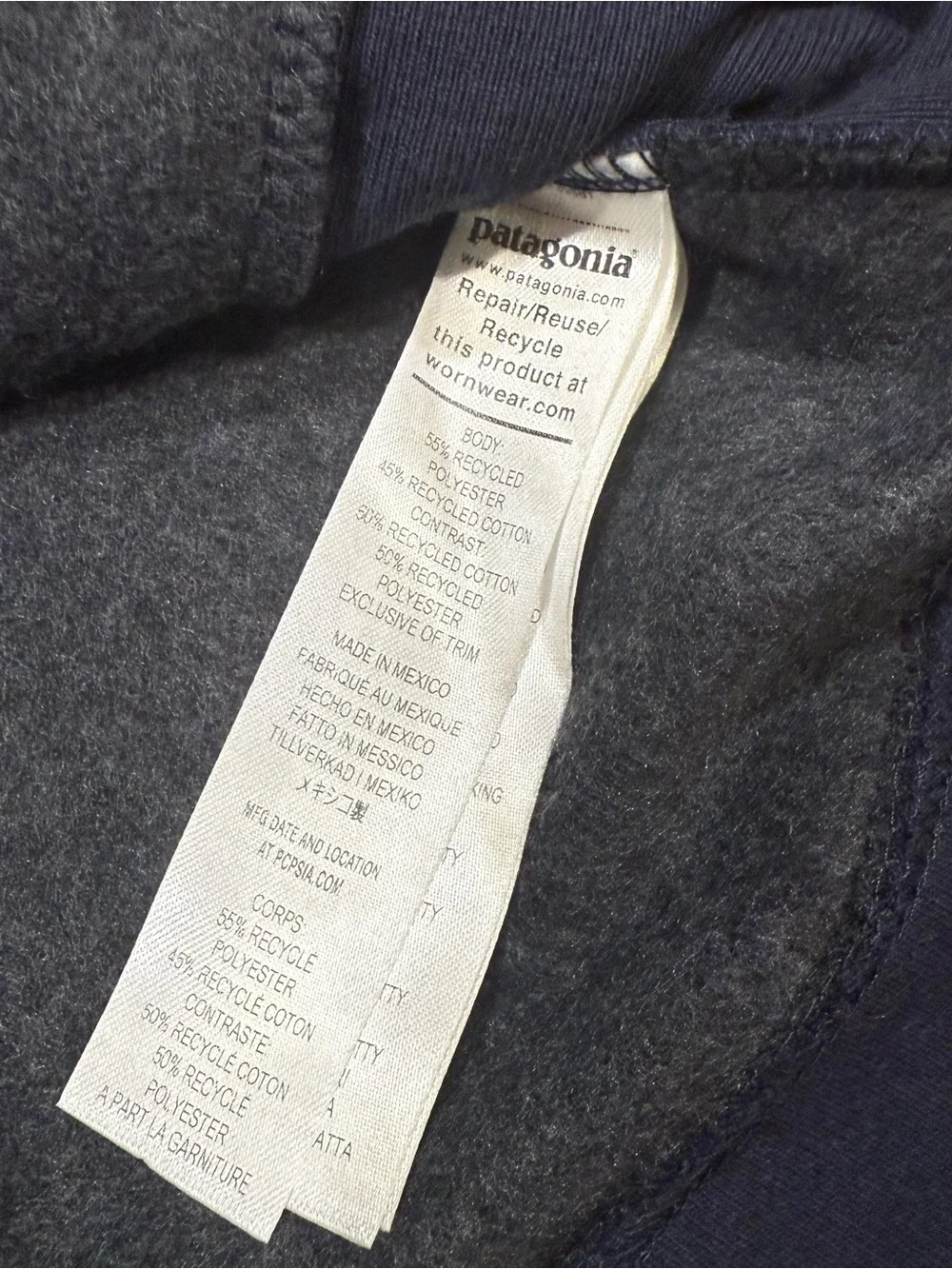 Patagonia Uprisal Navy Graphic Logo Hoodie Men’s XXL